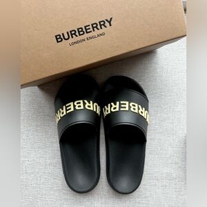 Burberry Women’s Furley Logo Black Slides - 5